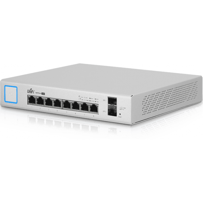 Коммутатор UBIQUITI UNIFI SWITCH 8-150W, 8х 1G RJ45, 2х SFP, раздача 130 Вт US-8-150W.b.p Коммутатор UBIQUITI UNIFI SWITCH 8-150W, 8х 1G RJ45, 2х SFP, раздача 130 Вт US-8-150W.b.p